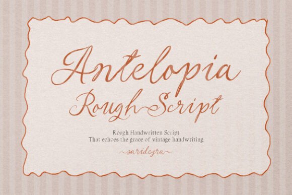 Antelopia: Crafting Authenticity with a Vintage Script