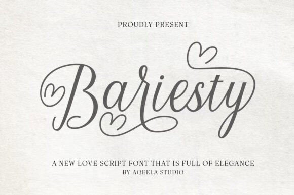 Bariesty: The Font That Turns Every Word Into a Love Letter