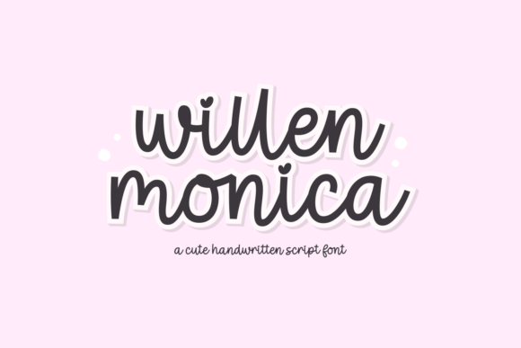 Willen Monica: The Handwritten Font That Brings Joy to Your Designs